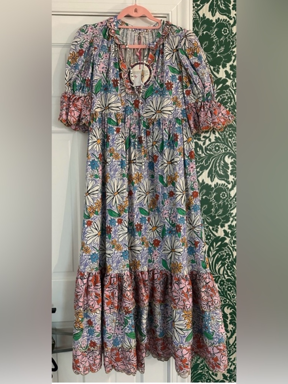 NWT Celia B Brenda Cotton Floral Maxi Dress - Picture 4 of 11